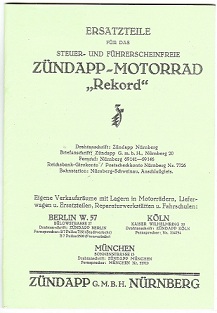 Nicht Originale Ersatzteilliste Typ Rekord